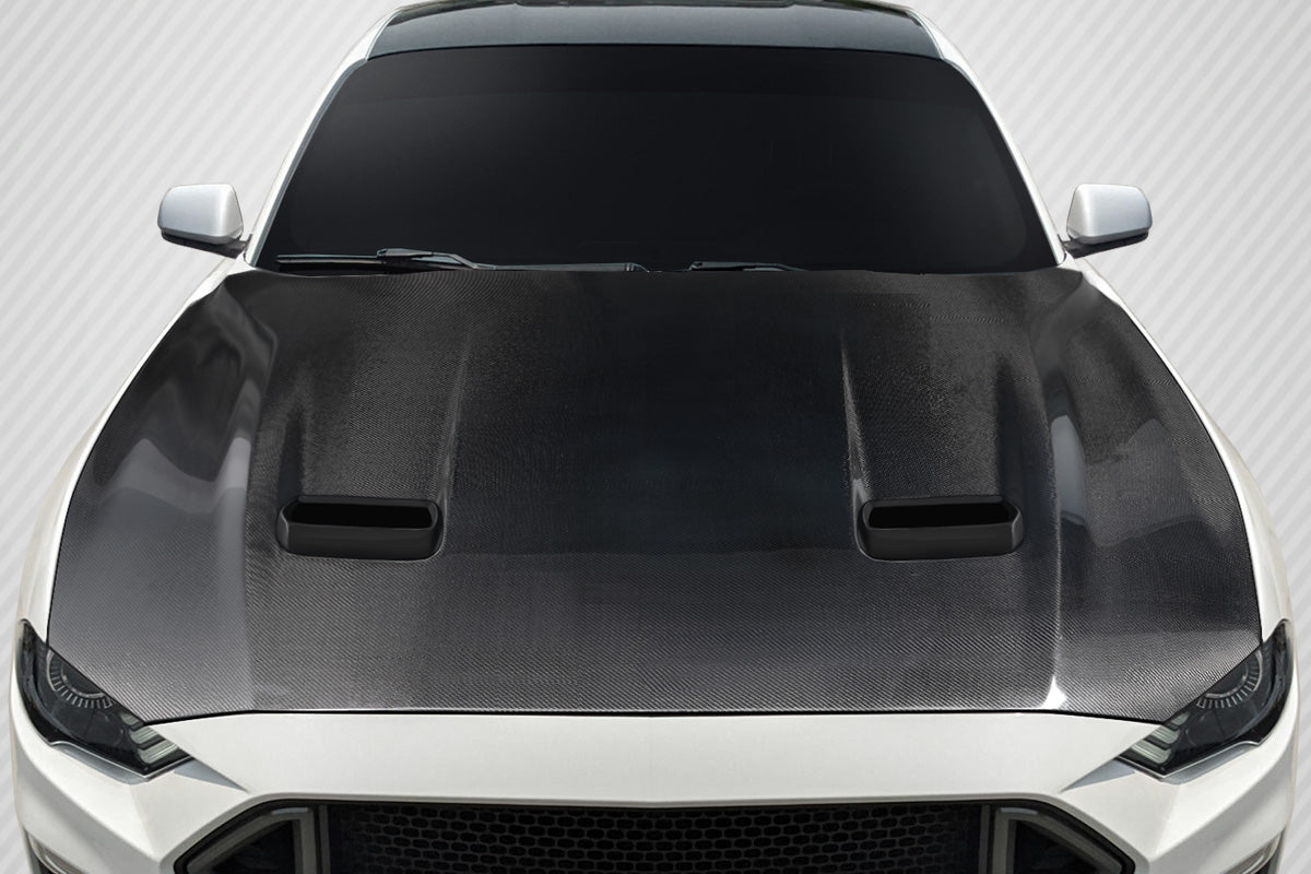 2018-2023 Ford Mustang OEM Look Hood - Carbon Fiber