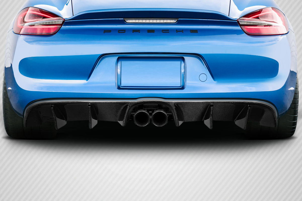 2014-2016 Porsche Cayman Motox Style Rear Diffuser - Carbon Fiber