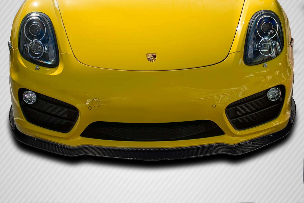 2014-2016 Porsche Cayman Motox Style Front Lip Spoiler - Carbon Fiber