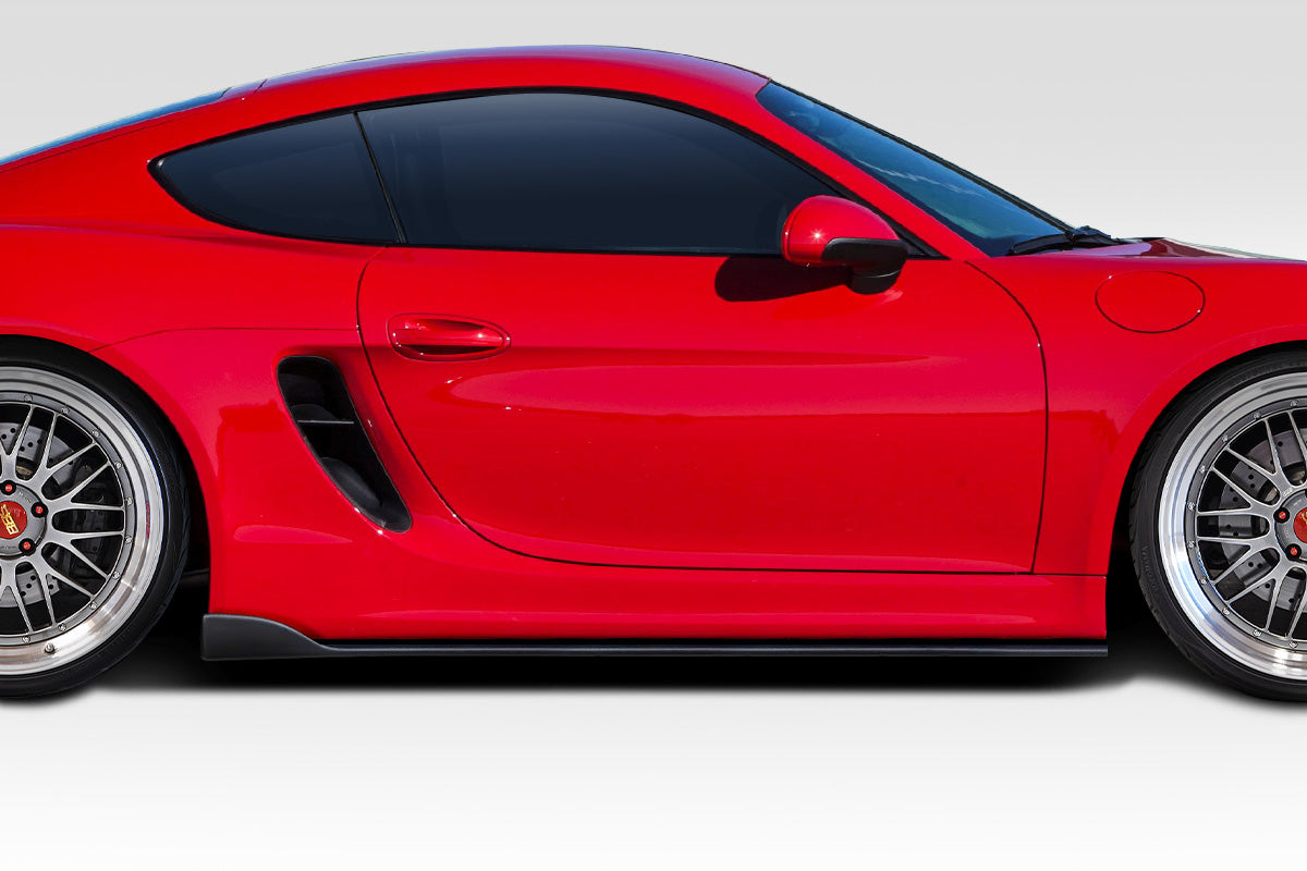 2014-2016 Porsche Cayman Motox Style Side Skirt Splitters - FRP