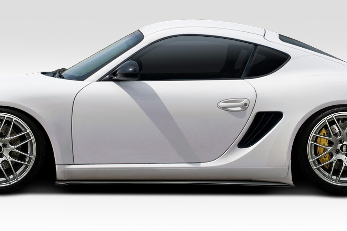 2006-2010 Porsche Cayman Motox Style Side Skirt Splitters - FRP