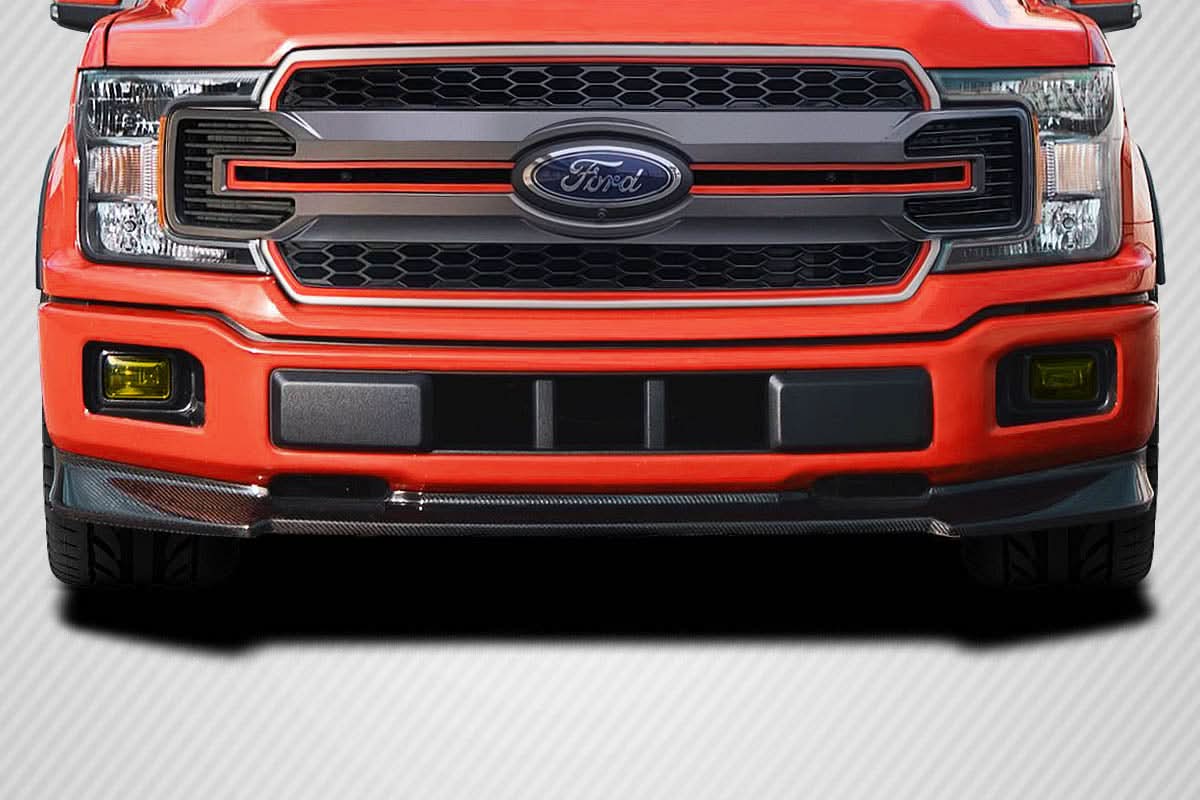 2015-2020 Ford F-150 RKS Style Front Lip Spoiler Air Dam - Carbon
