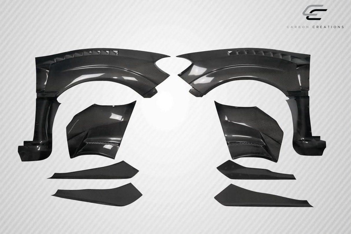 2015-2021 Subaru WRX STI VRS Style Wide Body Front Fenders - Carbon Fiber