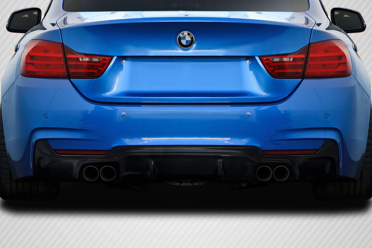 2014-2020 BMW 4 Series 3DS Style Rear Diffuser - Carbon Fiber
