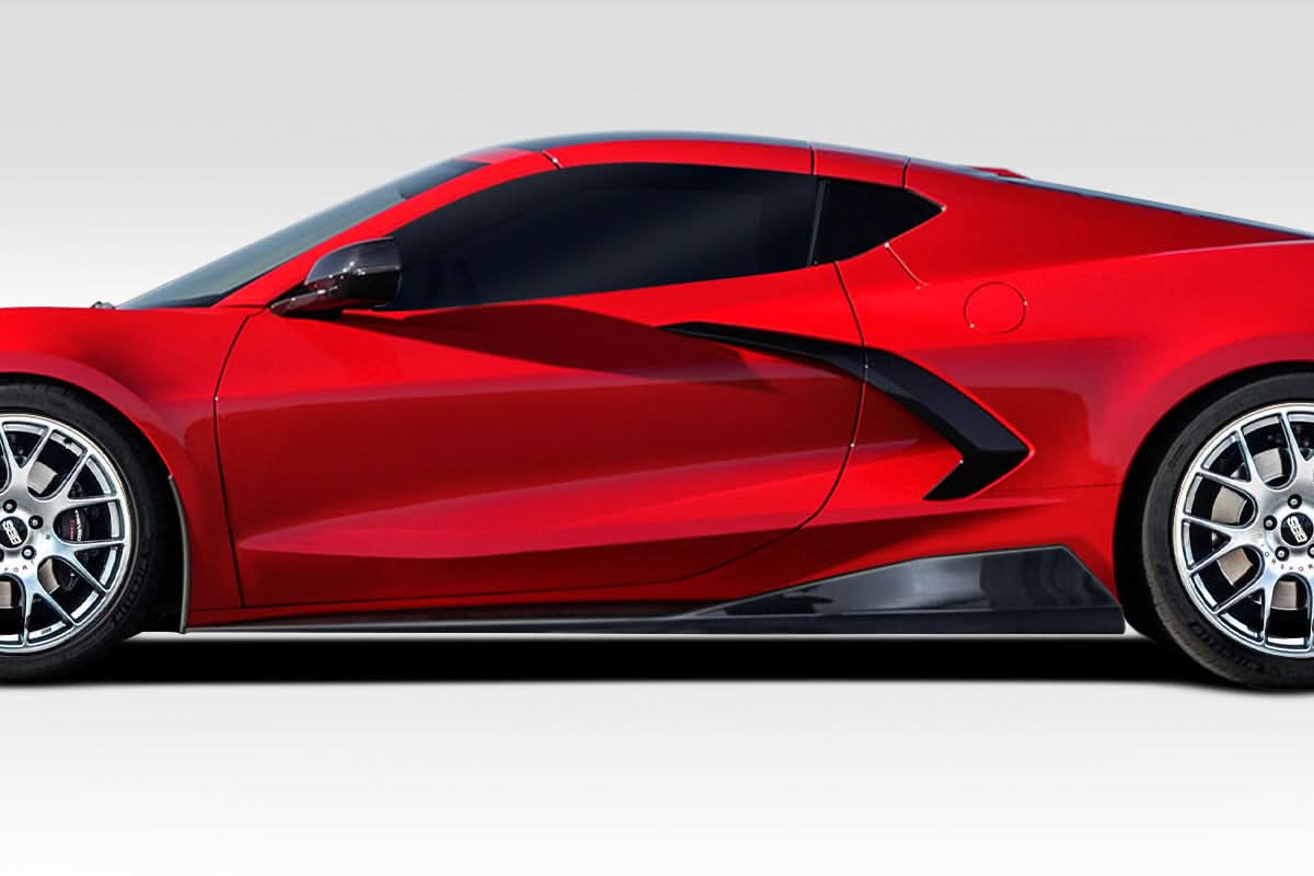 2020-2025 Chevrolet Corvette C8 GMX Style Side Skirt Rocker Panels - FRP