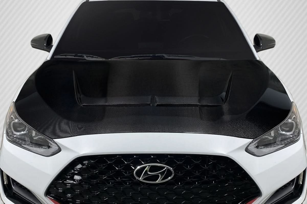 2019-2021 Hyundai Veloster J Speed Style Hood - Carbon Fiber
