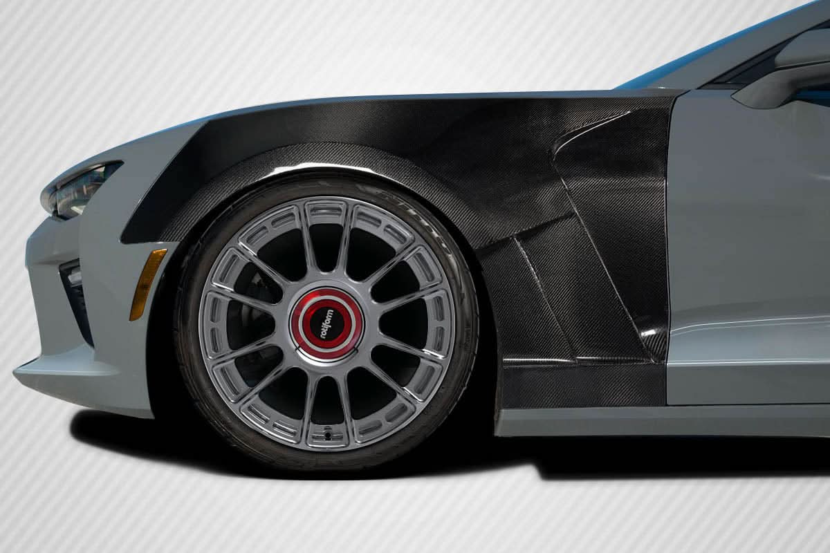 2016-2023 Chevrolet Camaro Revo Style Front Fenders - Carbon Fiber