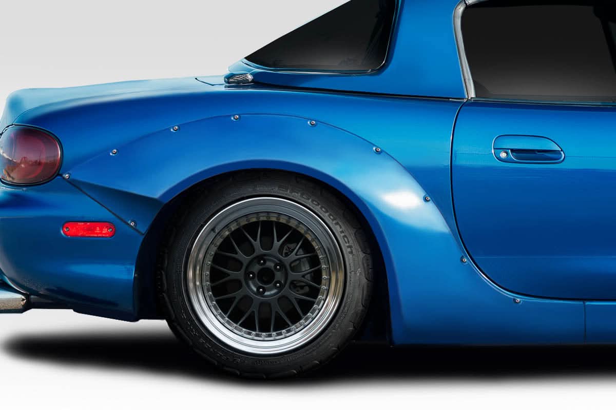 1999-2005 Mazda Miata RBS Style Wide Body Rear Fender Flares - 2 Piece - FRP