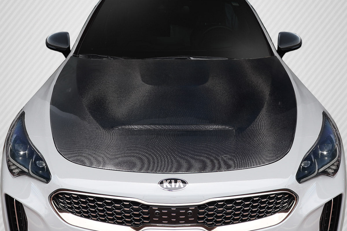 2018-2023 Kia Stinger GTS Look Hood - Dry Carbon Fiber