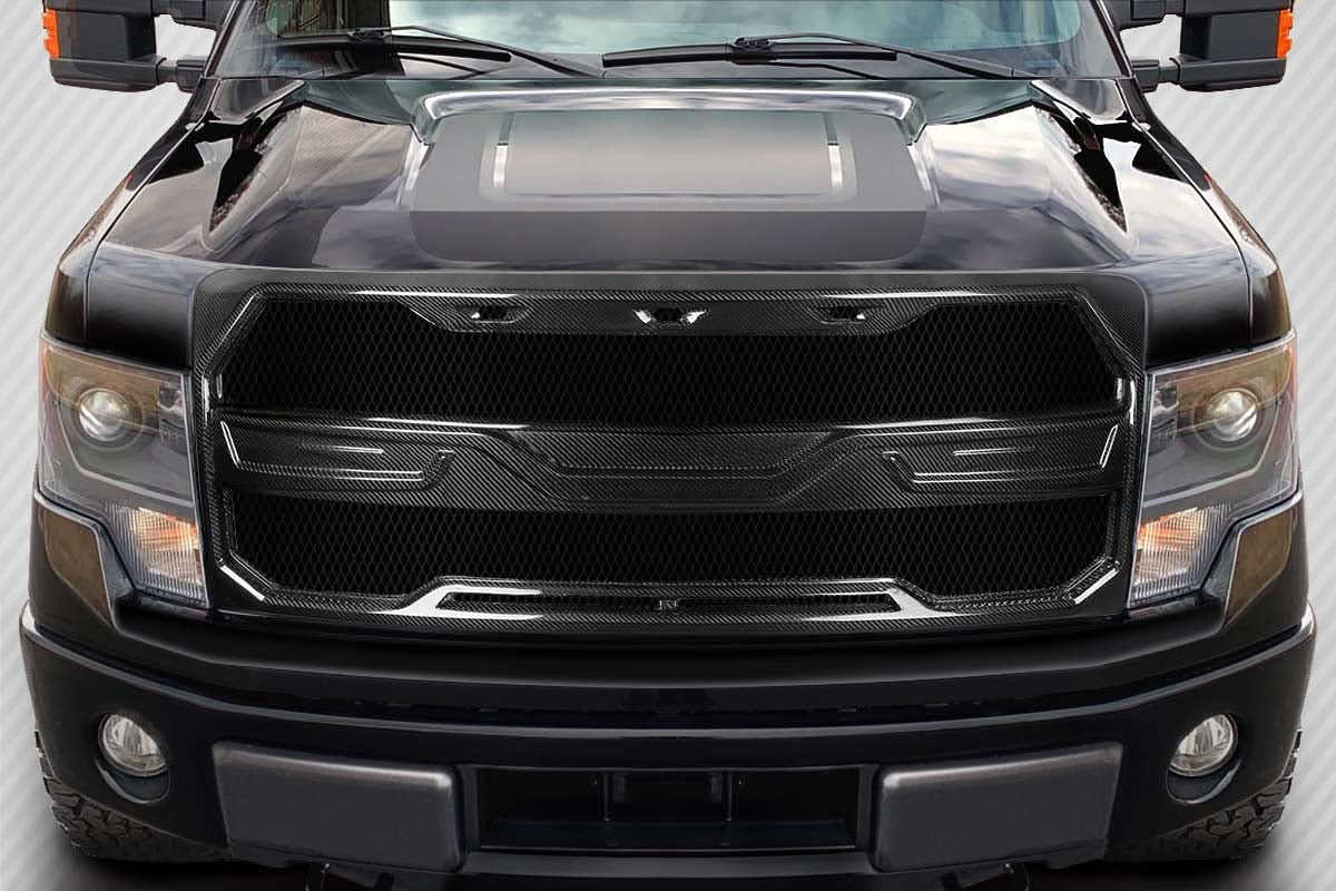 2009-2014 Ford F-150 Rage Style Front Grille - Carbon Fiber