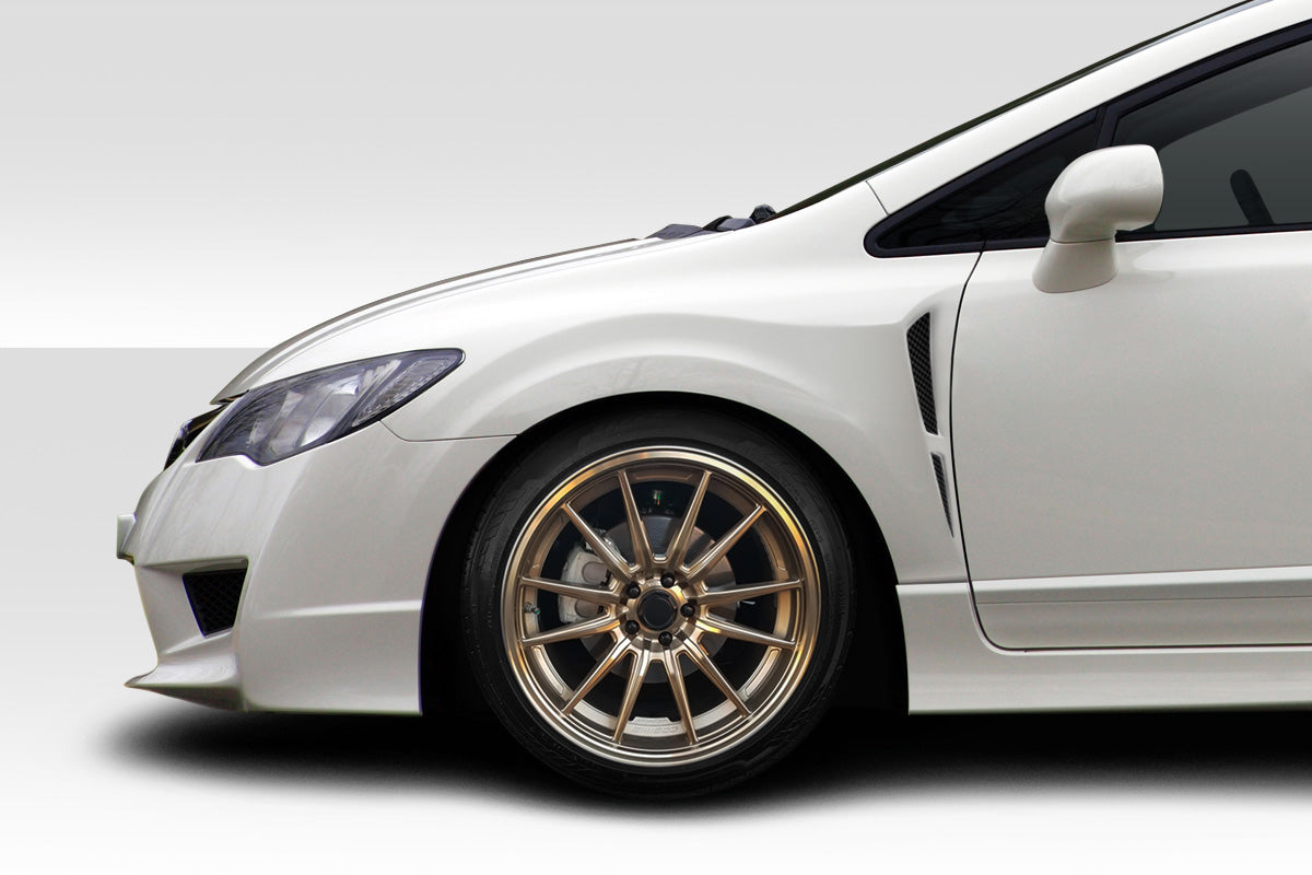 2006-2011 Honda Civic Naga Style Wide Body Front Fenders - FRP