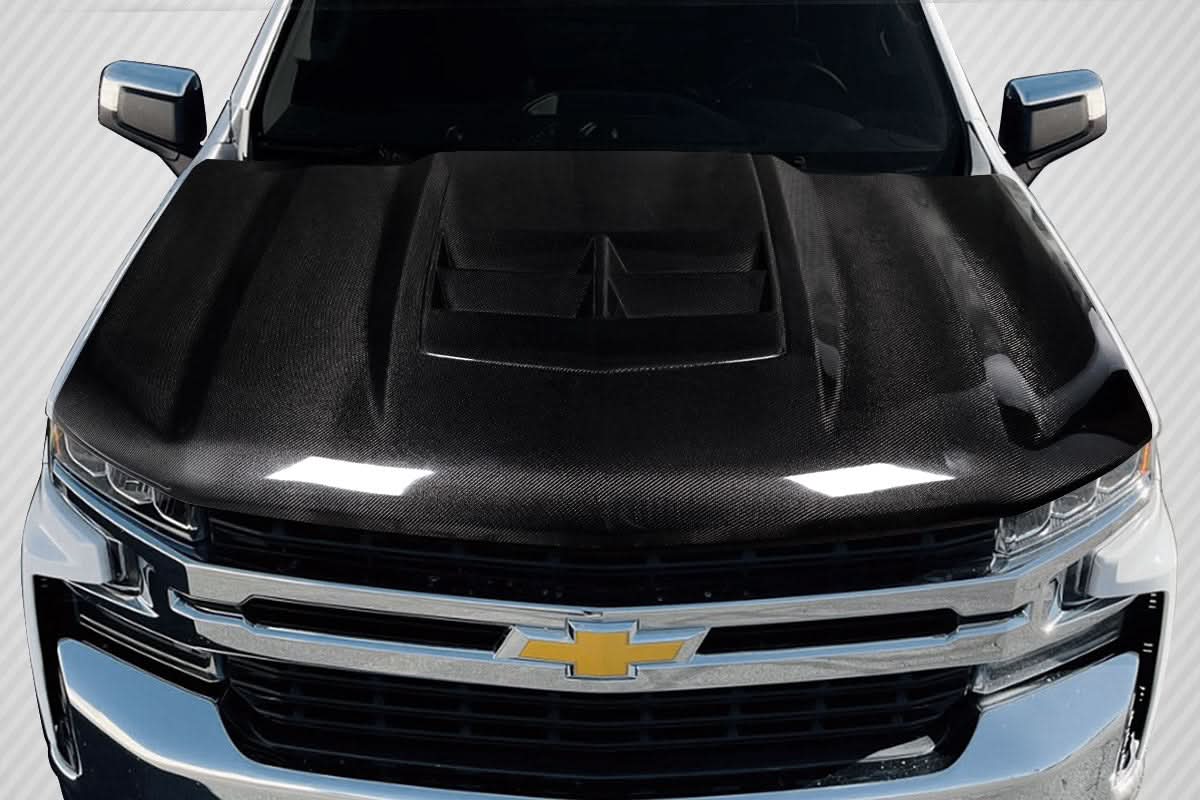2019-2023 Chevrolet Silverado 1500 ZL1 Look Hood - Carbon Fiber