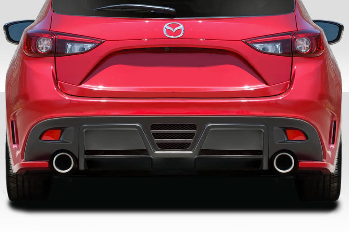 2014-2016 Mazda 3 Hatchback KSS Style Rear Bumper - FRP