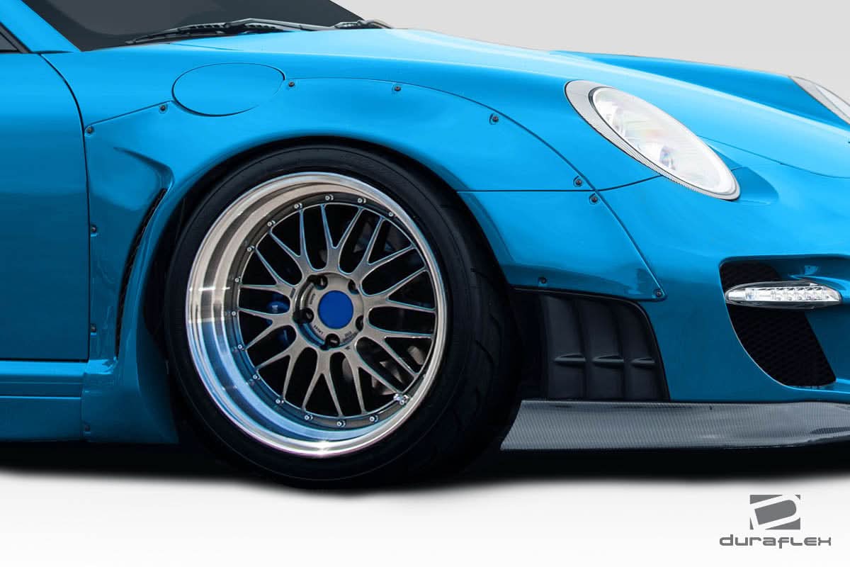 2004-2007 Porsche 911 LBW Style Front Fender Flares - 4 Piece - FRP