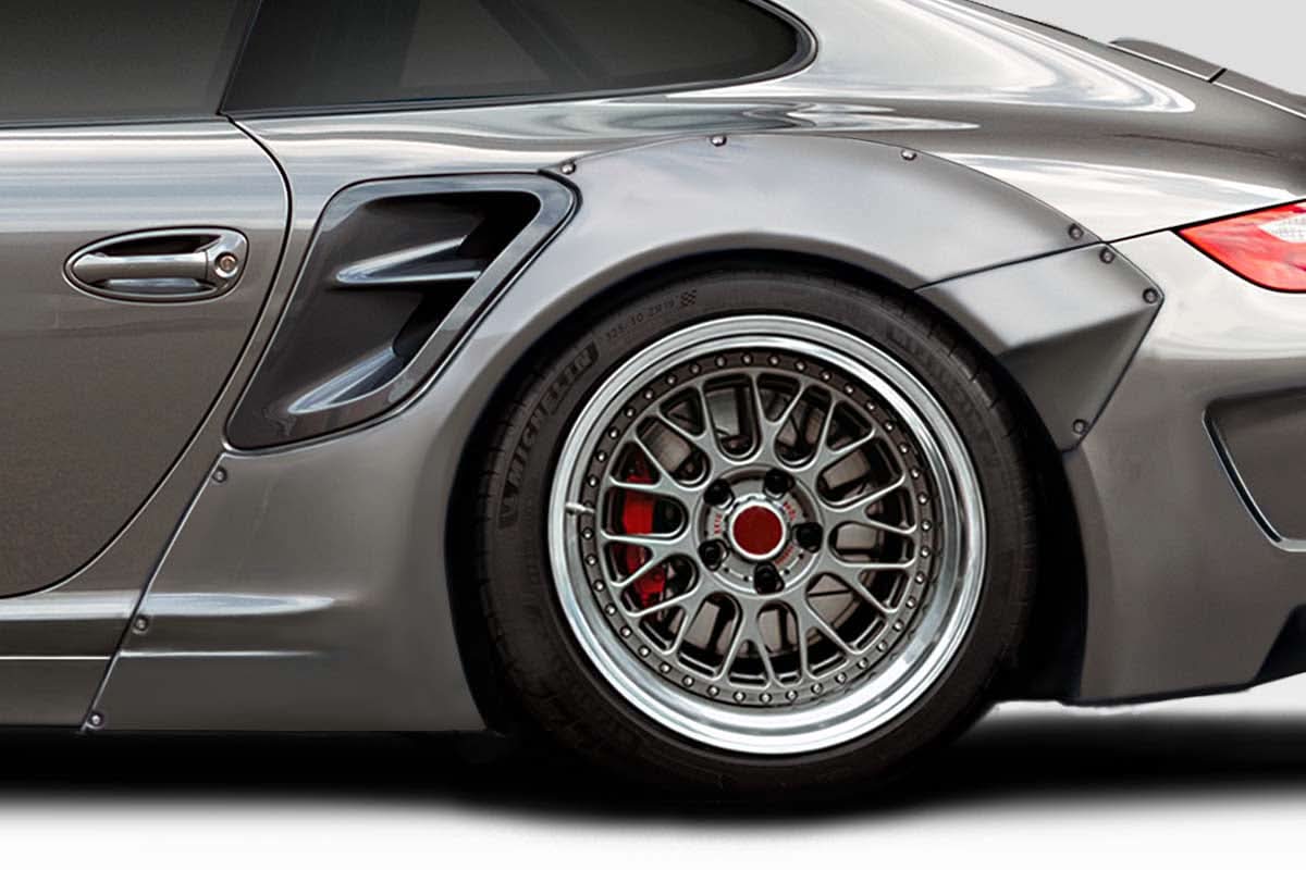 2004-2007 Porsche 911 LBW Style Rear Flares - 4 Piece - FRP