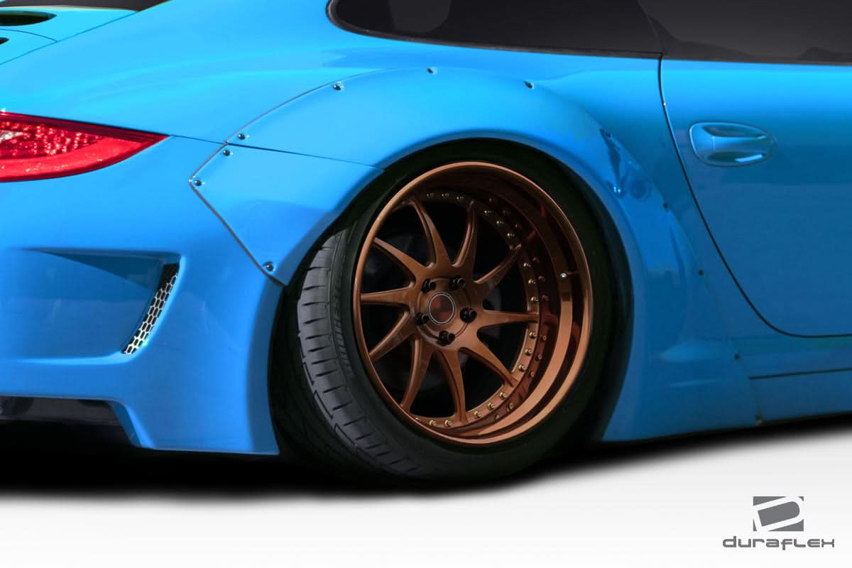 2004-2007 Porsche 911 LBW Style Rear Flares - 4 Piece - FRP