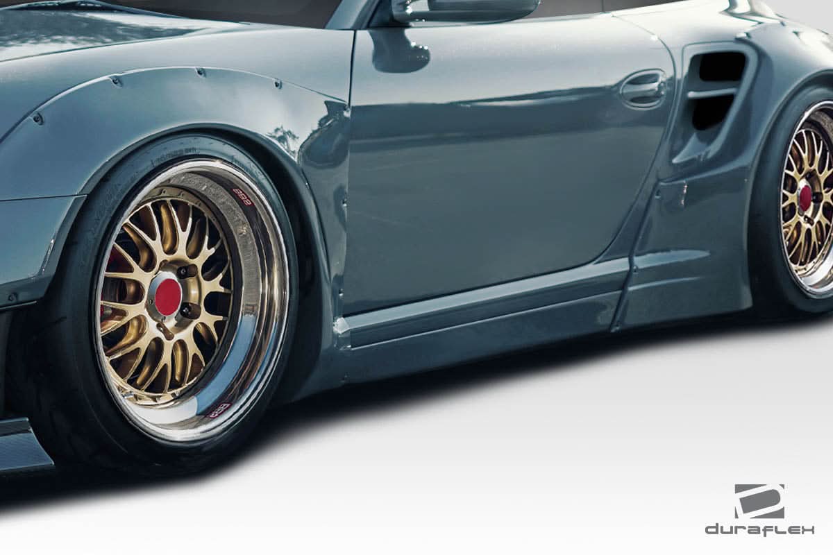 2004-2007 Porsche 911 LBW Style Side Skirts - 2 Piece - FRP