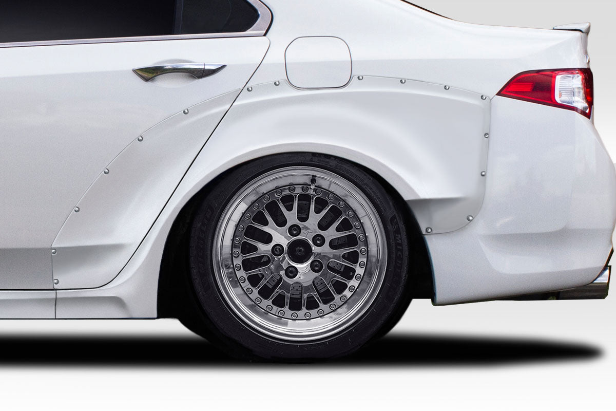 2009-2014 Acura TSX Khan Style Rear Fender Flares - 4 Piece - FRP