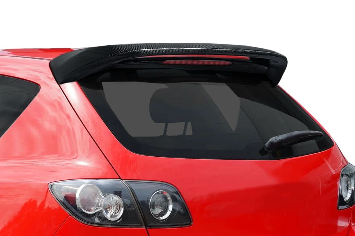 2010-2013 Mazda 3 HB Speed3 Look Rear Wing Spoiler - Carbon Fiber