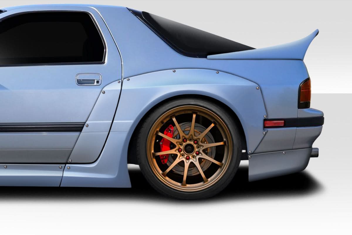 1985-1992 Mazda RX7 Phoenix Fire Style Rear Fender Flares - 2 Piece - FRP