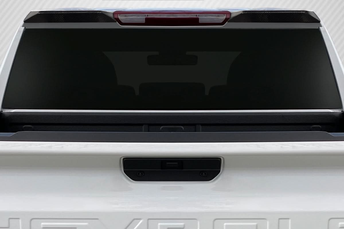 2019-2025 Chevrolet Silverado 1500 Street Runner Style Rear Roof Wing Spoiler - Dry Carbon