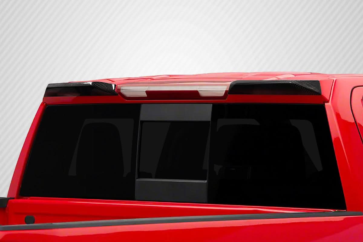 2019-2025 Chevrolet Silverado 1500 Street Runner Style Rear Roof Wing Spoiler - Dry Carbon