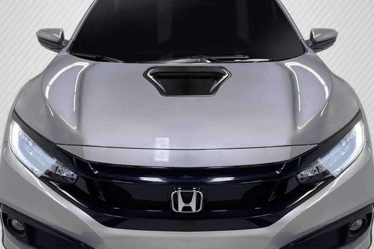 2017-2021 Honda Civic Type R OEM Look Hood Scoop - Carbon Fiber