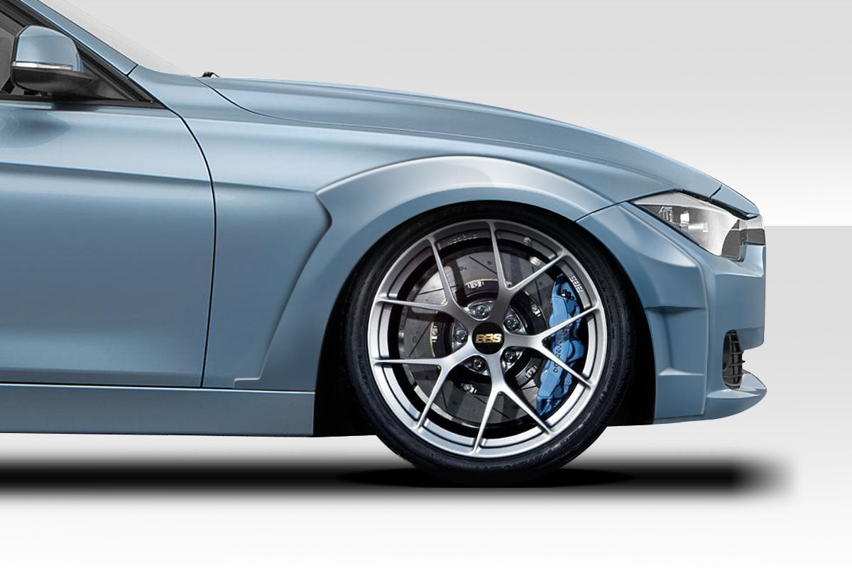 2012-2018 BMW 3 Series F30 KTV Style Wide Front Fender Flares - FRP