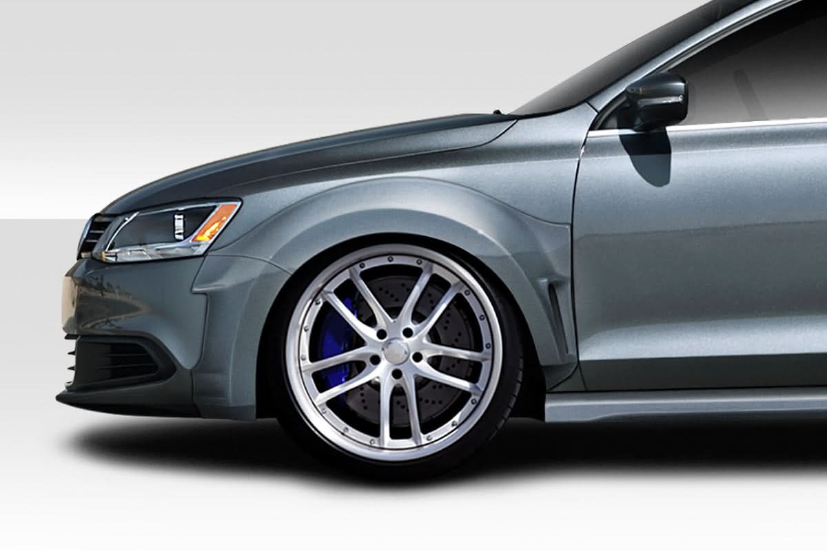 2011-2018 Volkswagen Jetta KTV Style Wide Body Front Fender Flares - FRP