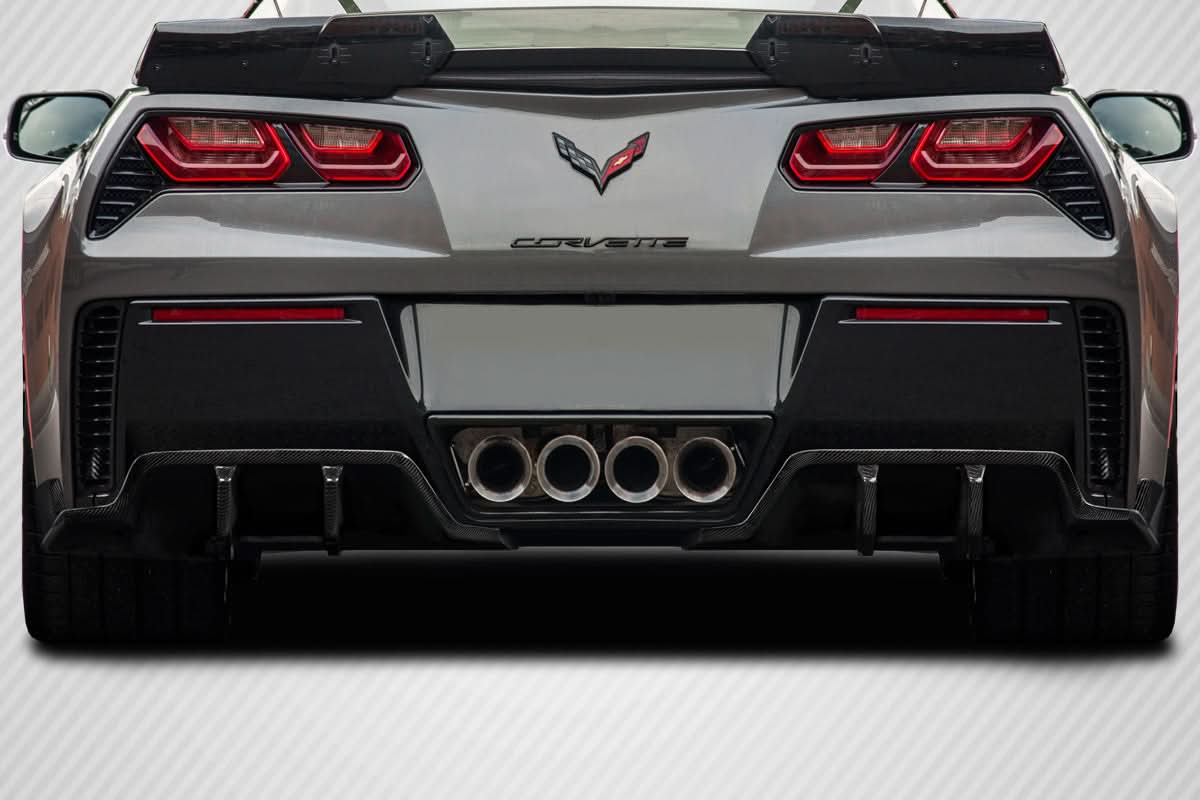 2014-2019 Chevrolet Corvette C7 Exe Style Rear Diffuser - Carbon Fiber