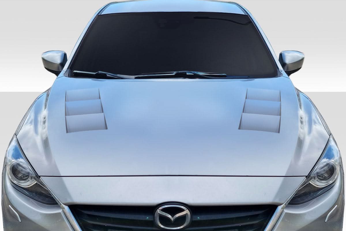 2014-2018 Mazda 3 Velocity Style Hood - 1 Piece - FRP