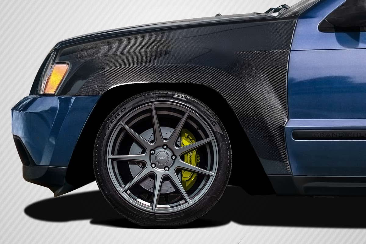 2005-2010 Jeep Grand Cherokee OEM Look Front Fenders - Carbon Fiber
