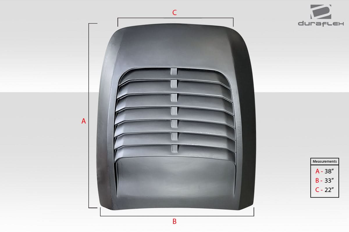 Universal Venom Style Hood Scoop - 1 Piece - FRP