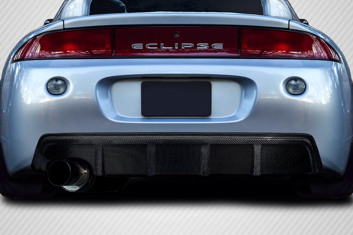 1997-1999 Mitsubishi Eclipse Cartwercs Style Rear Diffuser - Carbon Fiber