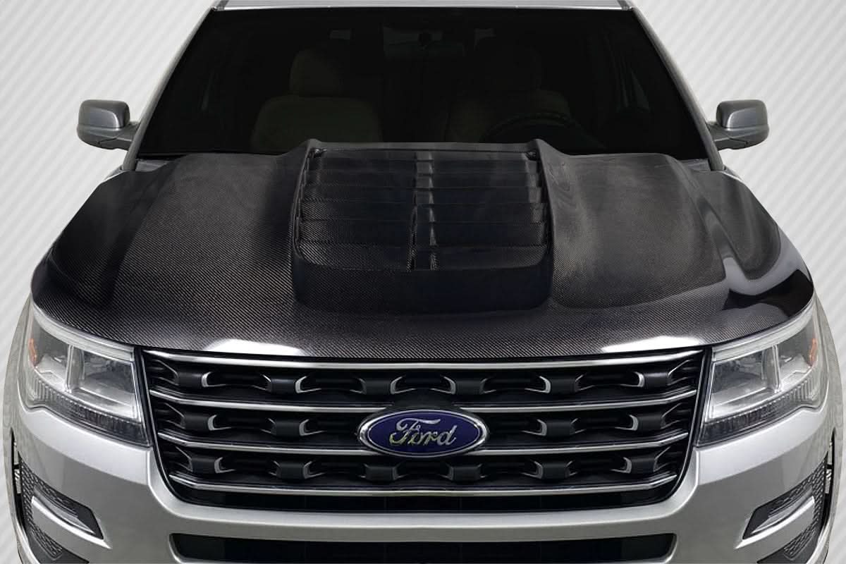 2016-2019 Ford Explorer GT500 Look Hood - Carbon Fiber