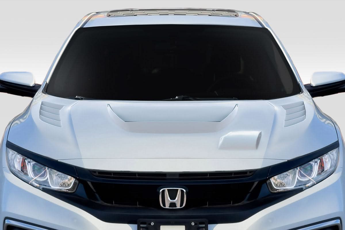 2016-2021 Honda Civic Time Attack Style Hood - 1 Piece - FRP