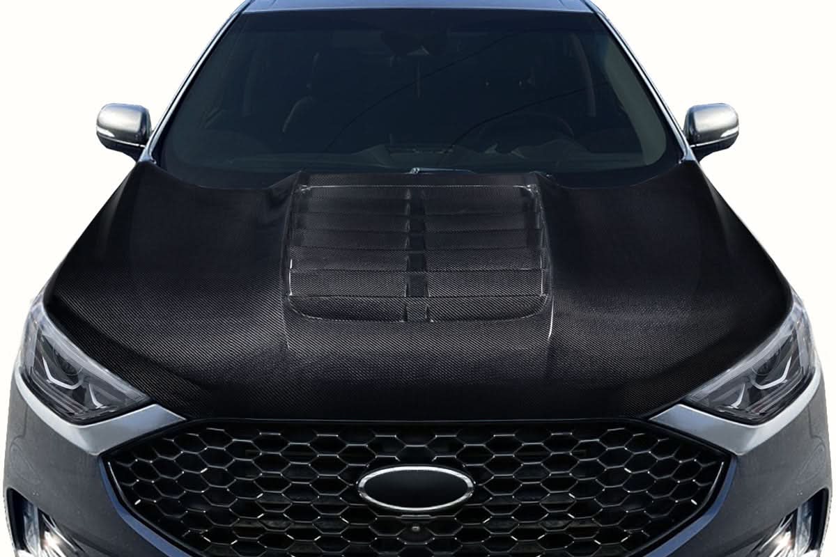 2019-2021 Ford Edge GT500 V2 Style Hood - Carbon Fiber