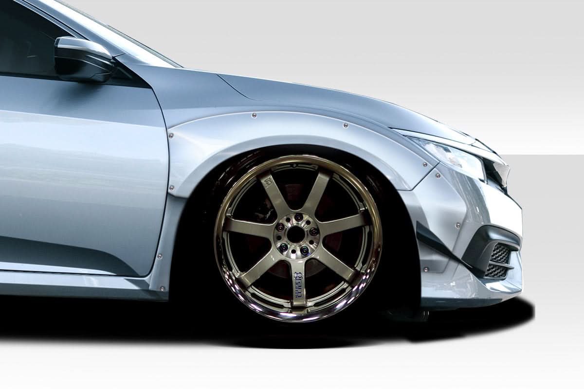 2016-2021 Honda Civic 4DR RBT Widebody Look Front Fenders - 6 Piece