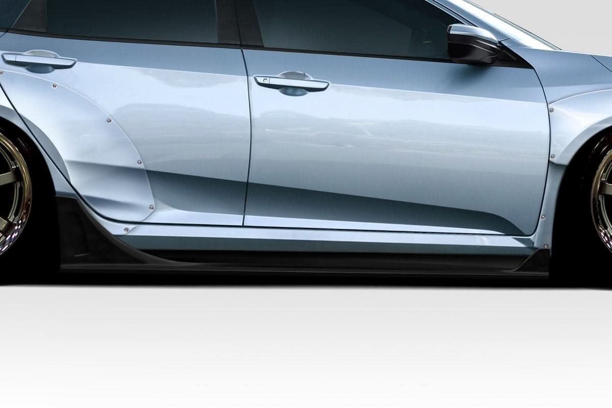 2016-2021 Honda Civic 4DR Broman Style Side Skirt Rocker Panels - FRP