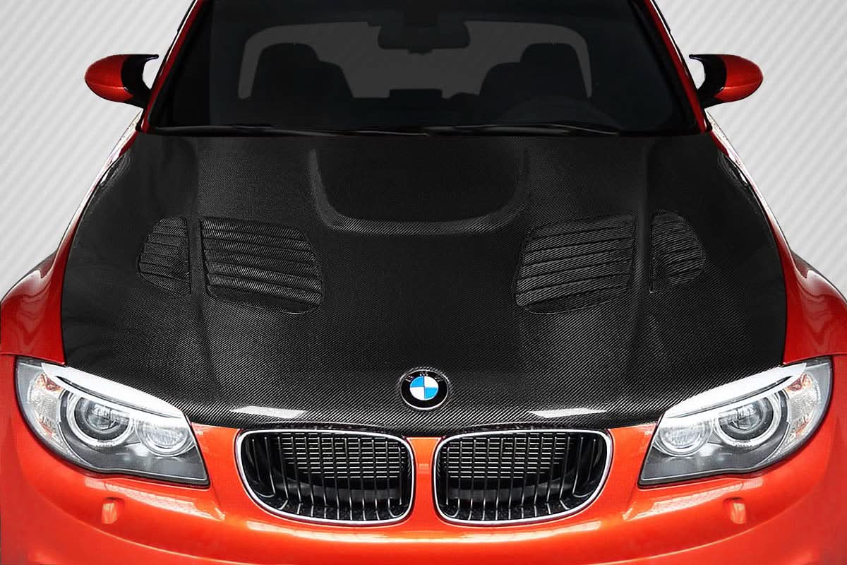 2008-2013 BMW 1 Series GTR Style Hood - Carbon Fiber