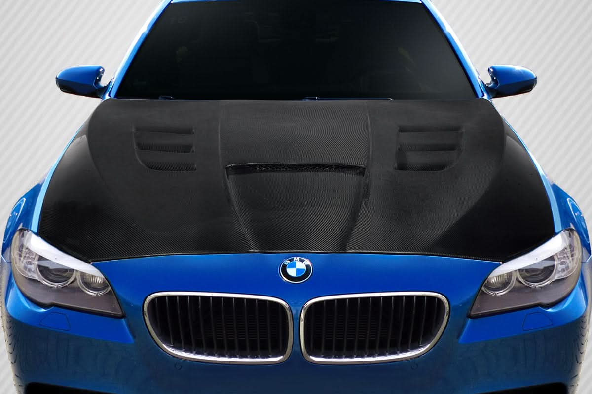 2011-2016 BMW 5 Series F10 Power Dynamics Style Hood - Carbon Fiber