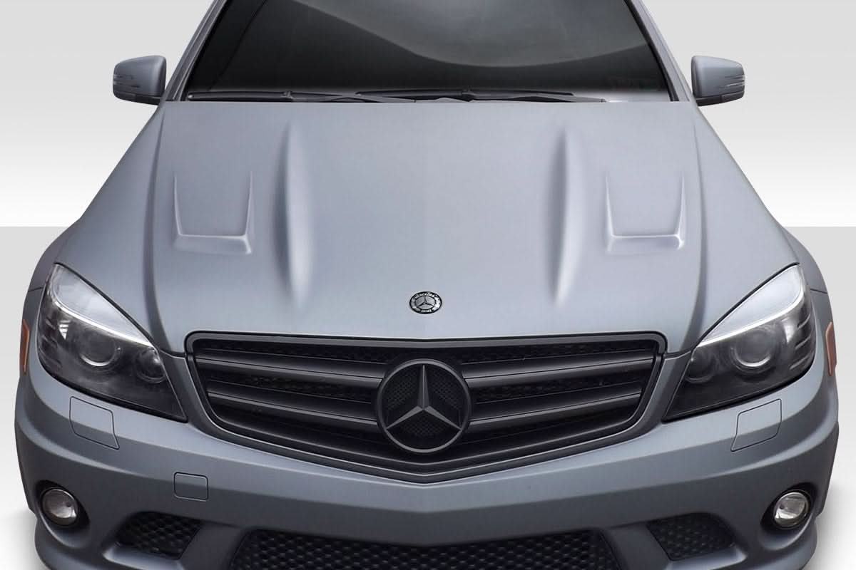 2008-2011 Mercedes C Class W204 AMGT Style Hood - 1 Piece - FRP