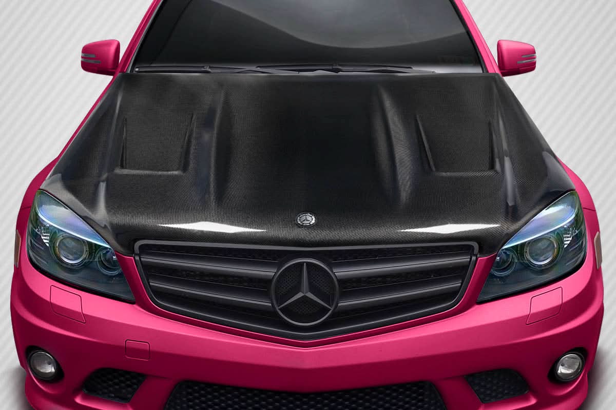 2008-2011 Mercedes C Class AMGT Style Hood - Carbon Fiber