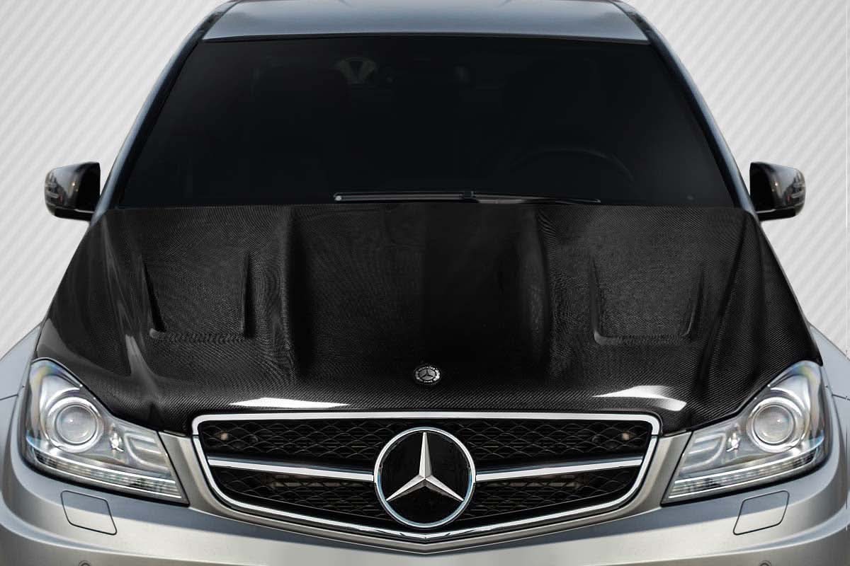 2012-2014 Mercedes C Class W204 Carlton Style Hood - Carbon Fiber