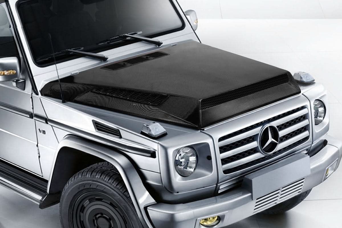 2000-2018 Mercedes G Class Behemoth Style Hood - Carbon Fiber