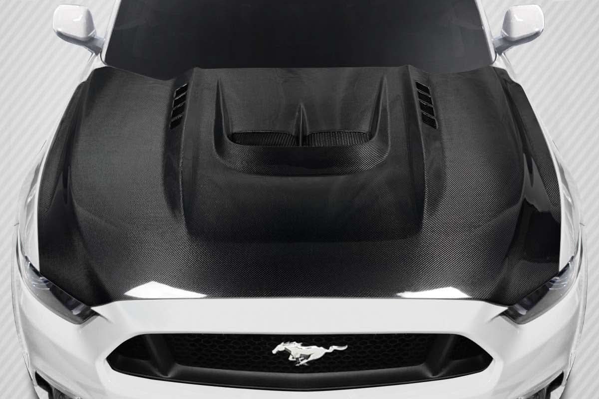 2015-2017 Ford Mustang Kryptonic Style Hood - Carbon Fiber