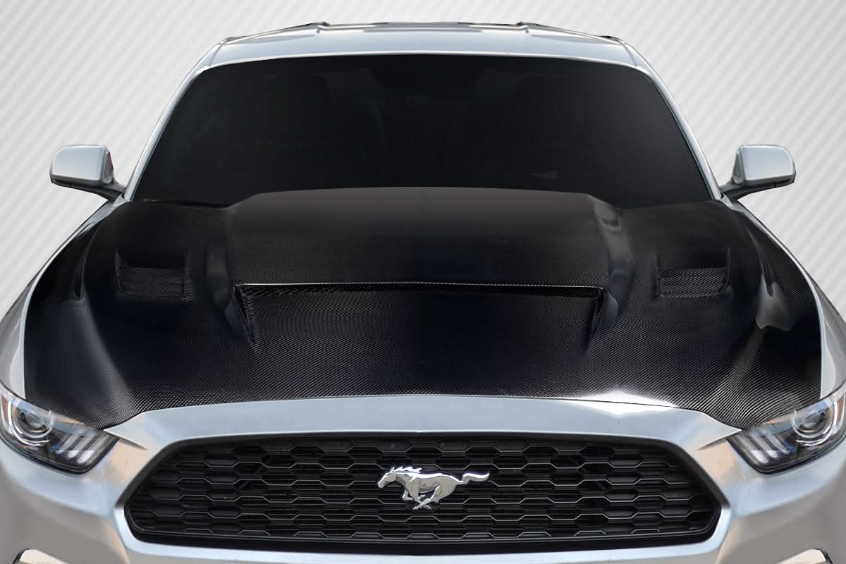 2015-2017 Ford Mustang R Spec Style Hood - Carbon Fiber
