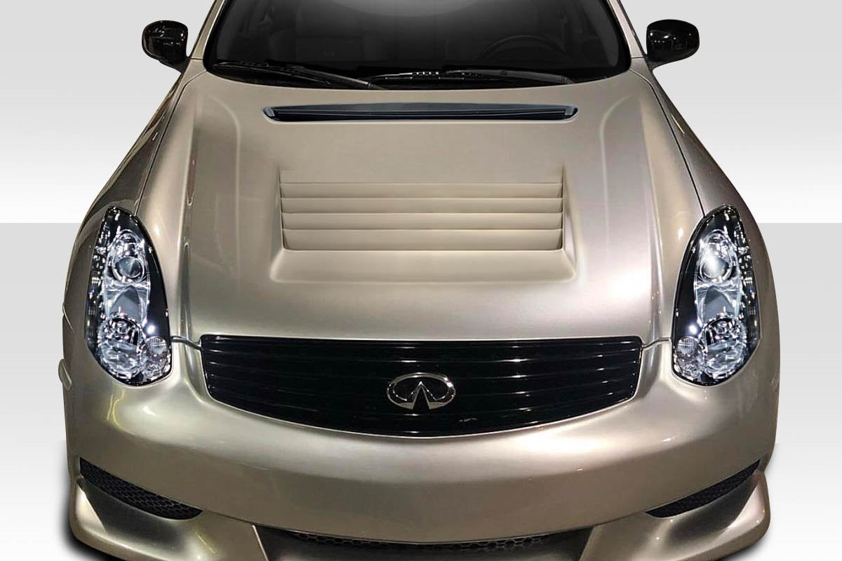 2003-2007 Infiniti G35 D1 Style Hood - 1 Piece - FRP