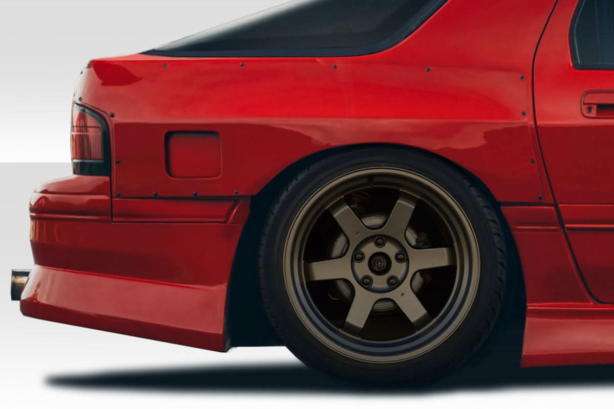 1986-1991 Mazda RX-7 D1 Sport Style 30MM Rear Fender Flares - FRP