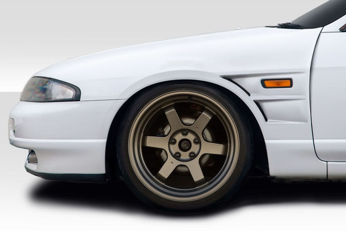 1995-1998 Nissan Skyline R33 D1 Sport Style Front Fenders - 2 Piece - FRP